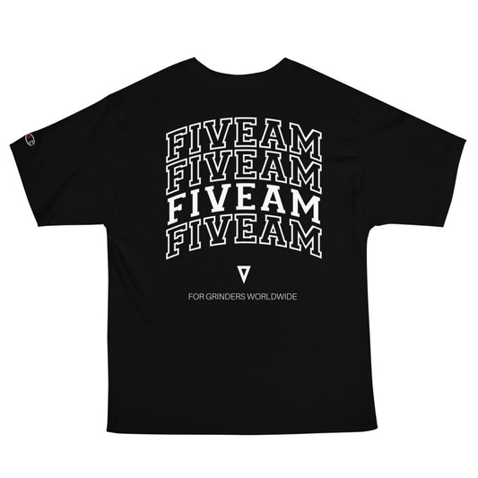 FIVEAM Varsity Stacked T